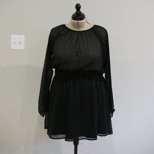 NWT Sheer Top Polka Dot Dress
